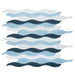 Elysium - Water Blue 11.5 in. x 12.25 in. Glass Mosaic