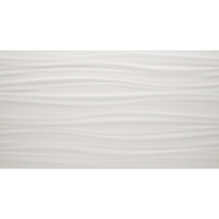 Arizona Tile - 3D Series - 12" x 22" Ceramic Tile - White Ribbon