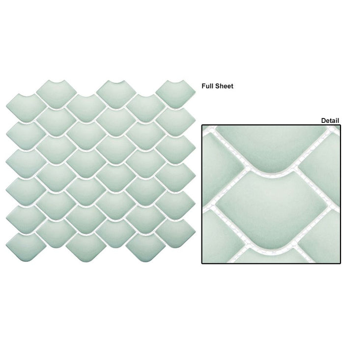 Bellagio - Mermaids Collection - Glass Fish Scale Mosaic - Esmerald