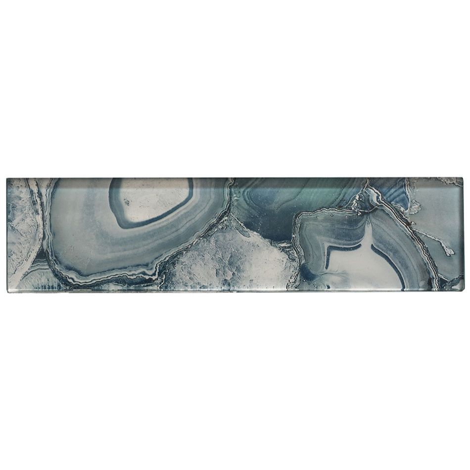 Bellagio - Magical Forest Collection - 3&quot; x 12&quot; Glass Subway Tile- Periwinkle Dust