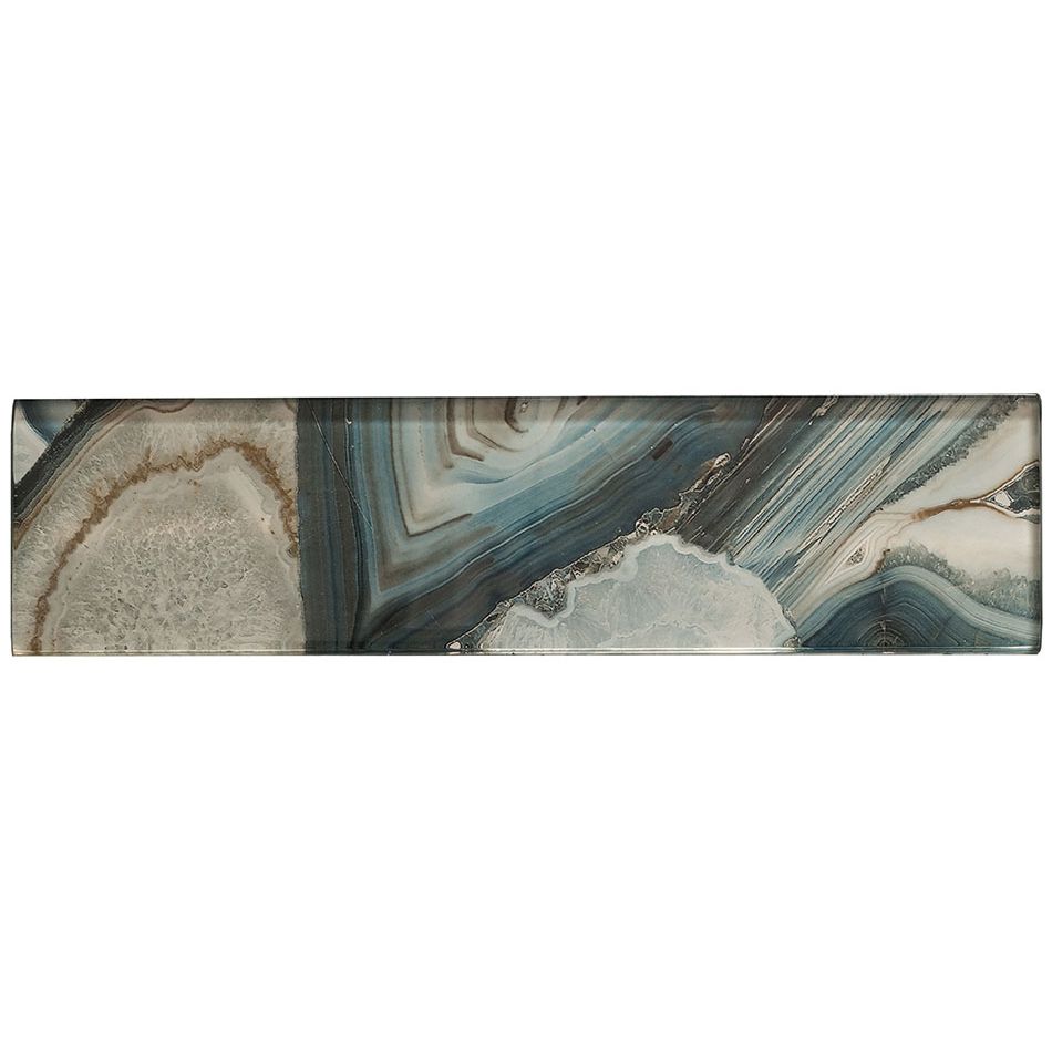 Bellagio - Magical Forest Collection - 3&quot; x 12&quot; Glass Subway Tile - Crystal Lagoon