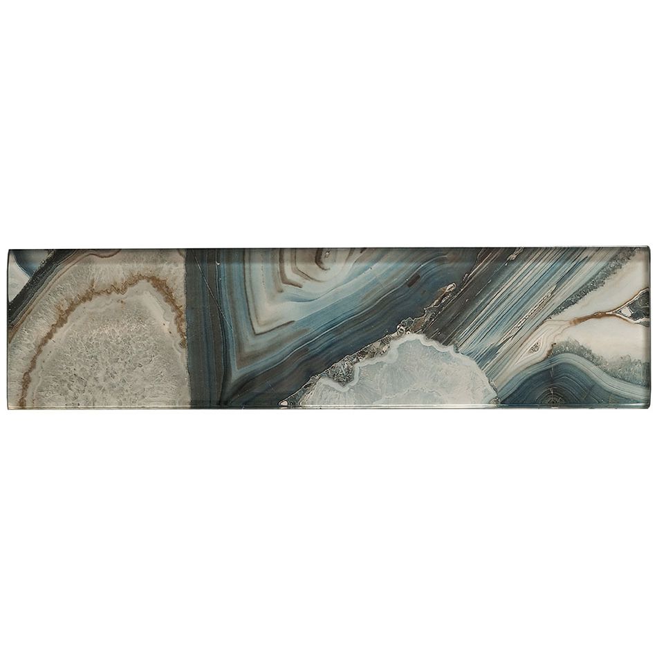 Bellagio - Magical Forest Collection - 3" x 12" Glass Subway Tile - Crystal Lagoon