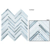 See Bellagio - Himalayan Arches Glass Herringbone Mosaic - Nanda Blue