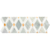 See Bellagio - Diamond Collection Stone Mosaic - Listello - Ming Green Light and Thassos White