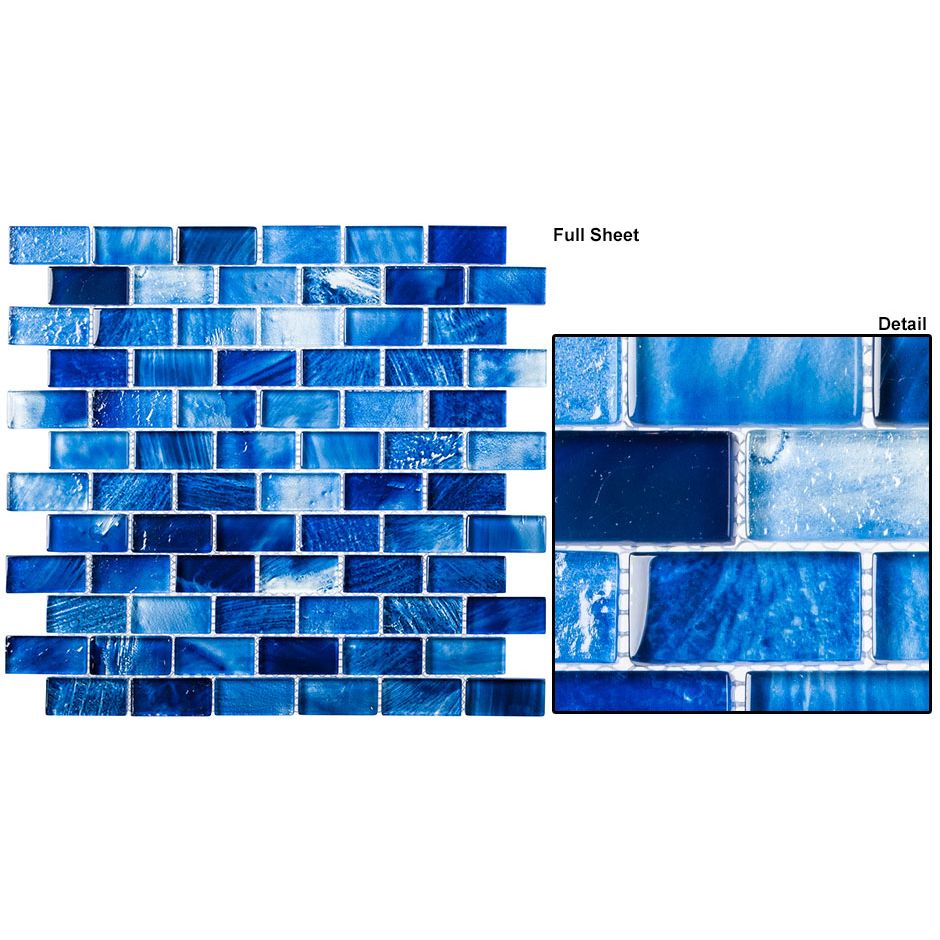 Bellagio - Natural Beauty Collection Glass Brick Mosaic - Peru Diving