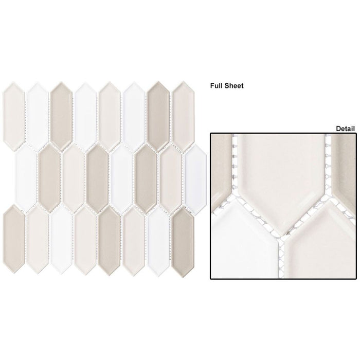 Bellagio - Decko Collection - Glass Picket Mosaic - Mid Century