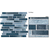 See Bellagio - Frost Plaza Collection - Glass Brick Mosaic - Admiral Blue
