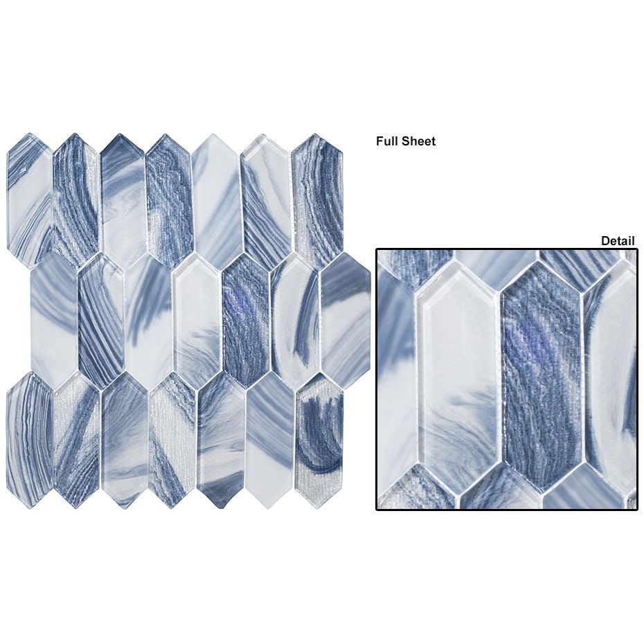 Circa Parthenon Collection - Glass Picket Mosaic - Adrianne Sky