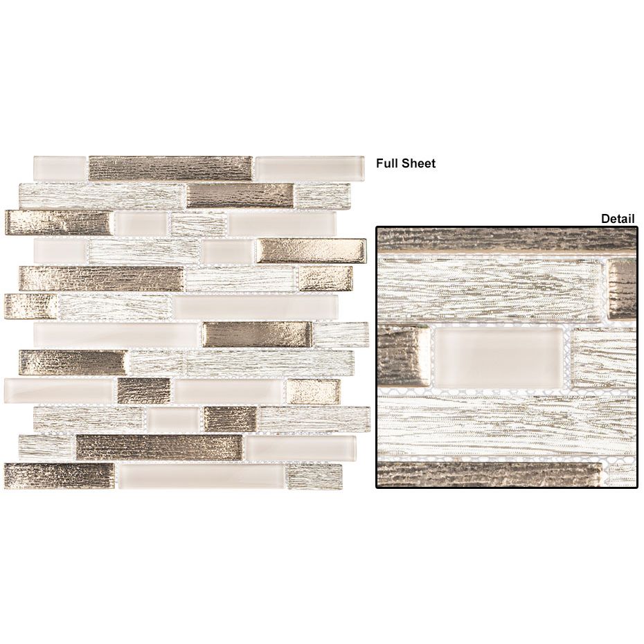 Frost Plaza Collection - Glass Brick Mosaic - Merino Glam