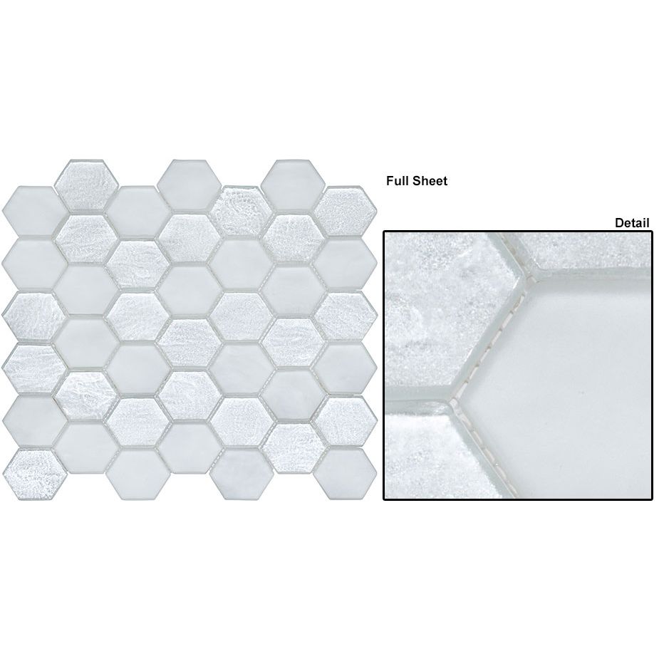 Waikiki Season Collection - Glass Hex Mosaic - Alawai Shine