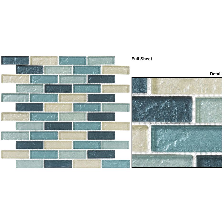 Impression Collection - 1" x 3" Glass Brick - Tranquility