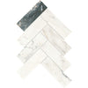 See Daltile - Gamma 2 in. x 6 in. Natural Stone Herringbone Mosaic - Illusive