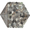 See Daltile - Pebble Oasis Natural Stone Mosaic - Tri-Hex - Coastal