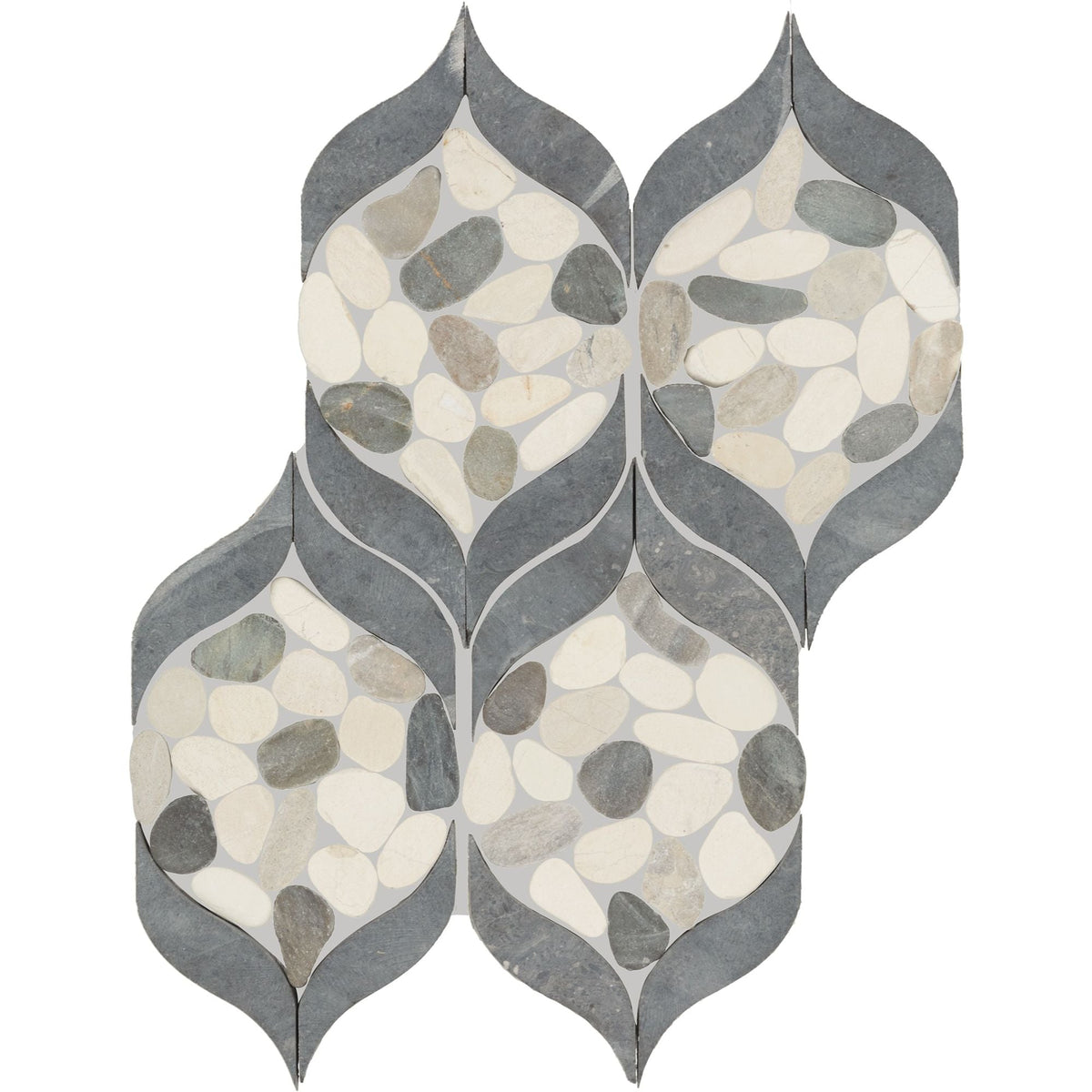 Daltile - Pebble Oasis Natural Stone Mosaic - Petal Pebble - Harbor