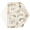 See Daltile - Pebble Oasis Natural Stone Mosaic - Tri-Hex - Seashell