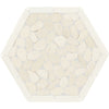 See Daltile - Pebble Oasis Natural Stone Mosaic - Framed Hex - Icicle