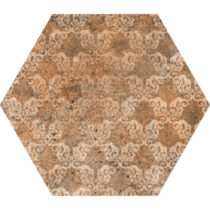 Tesoro - Abadia Hex Collection 9" x 10" Porcelain Hex Tile - Deco